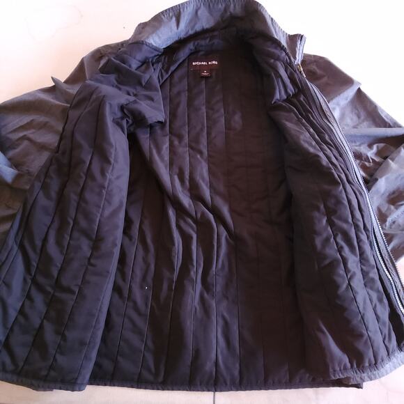 Michael Kors Jacket Mens Medium Gray Windbreaker Bomber Coat Full Zip Lined - Picture 5 of 8
